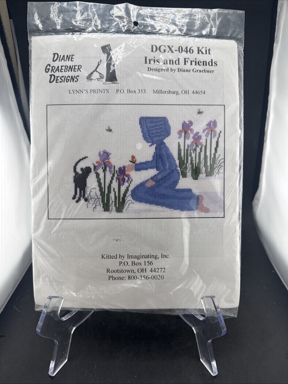 Vintage Diane Graebner Cross Stitch Kit Iris and Friends DGX-046 NOS